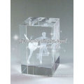 2015 Cube 3D Laser Grabado Crystal Regalos para Dancer Favors Souvenirs